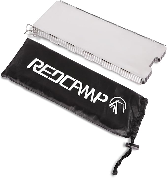 REDCAMP Folding Outdoor Stove Windscreen, 9 Plates Aluminum Camping Stove - Image 6