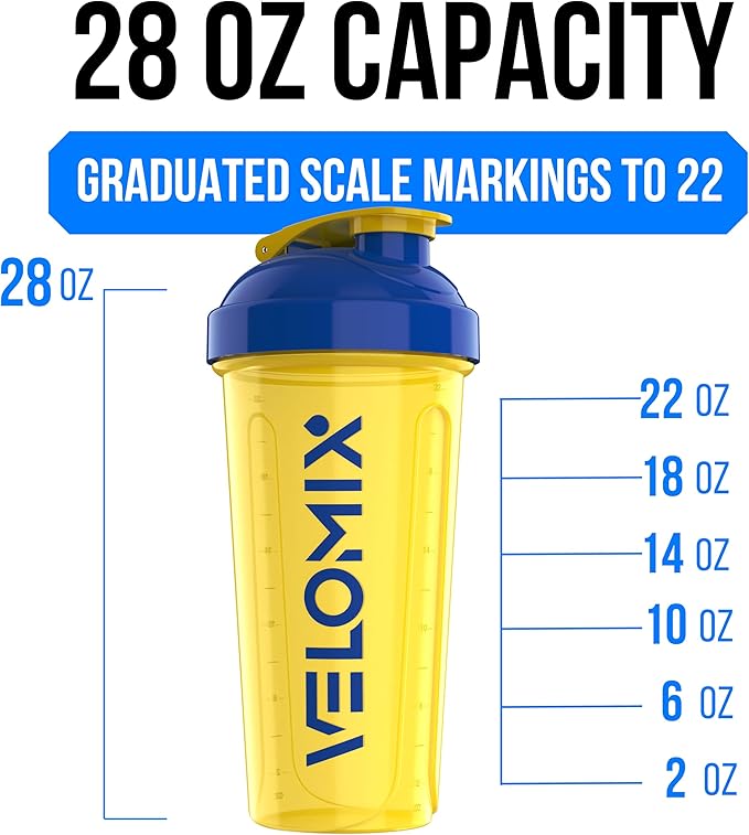 VELOMIX -2 Pack- 28 oz Protein Shaker Bottles - Image 4