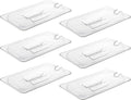 CURTA 6 Pack NSF Notched Food Pan Cover, 1/3 Size Clear Polycarbonate Lid by CURTA