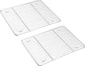 E-far Baking Cooling Rack Set of 2, Stainless Steel Metal Roasting Cooking Racks by E-far