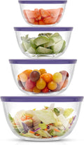 JoyJolt Very Peri 8pc Glass Mixing Bowls by JoyJolt