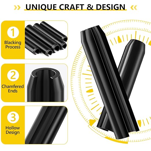 274Pcs Roll Pins Assortment, 65Mn Steel Black Roll Pins - Image 4