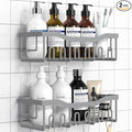 EUDELE Shower Caddy 2 Pack, Adhesive Shower Organizer by EUDELE