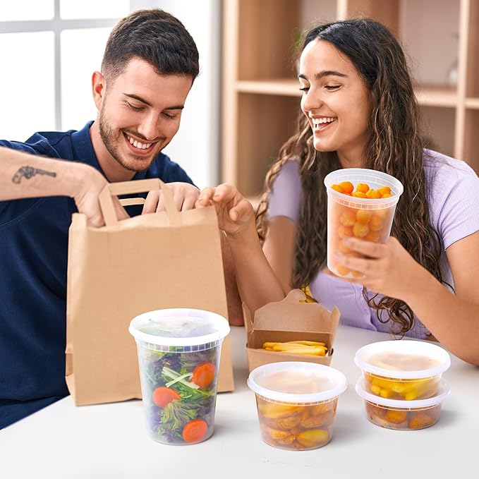 AOZITA 24 Sets Plastic Deli Food Containers - Image 6