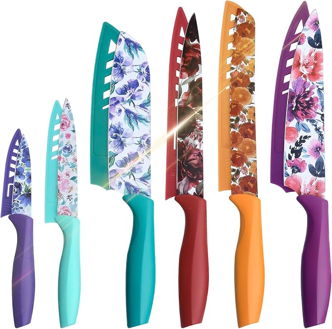 UPTRUST Knife Set, 12-piece Kitchen Knife Set Nonstick Coated, Professional by UPTRUST