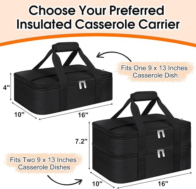 Insulated Casserole Carrier, Portable Casserole Carrier - Image 2