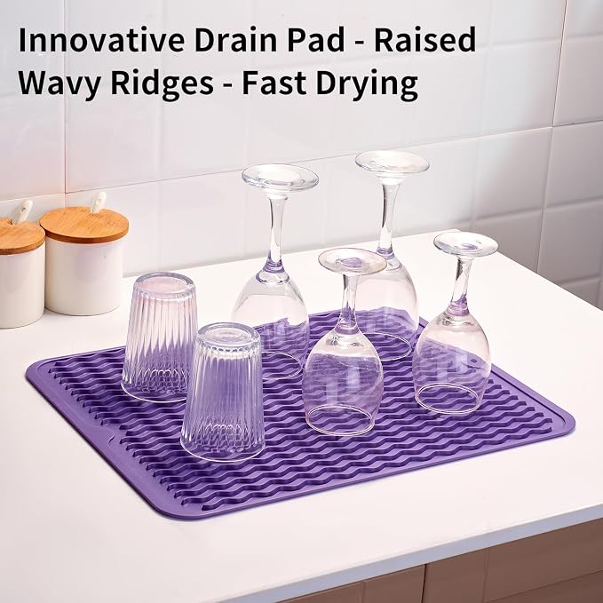 ZLR Silicone Dish Drying Mat & Heat Resistant Trivet - Image 8