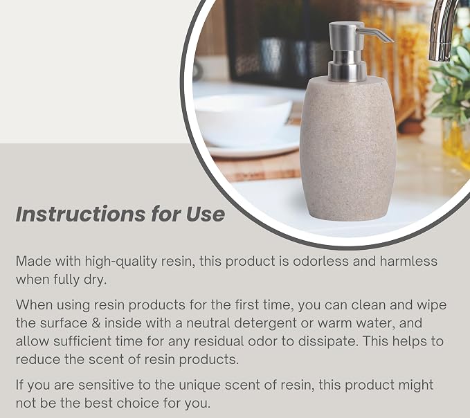 Clasin Home Sandstone Textured Resin Soap Dispenser - Image 6
