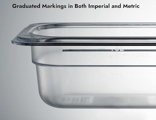 CURTA 6-Pack 1/2 Size 2.5" Deep NSF Polycarbonate Food Pans | Dishwasher & - Image 4