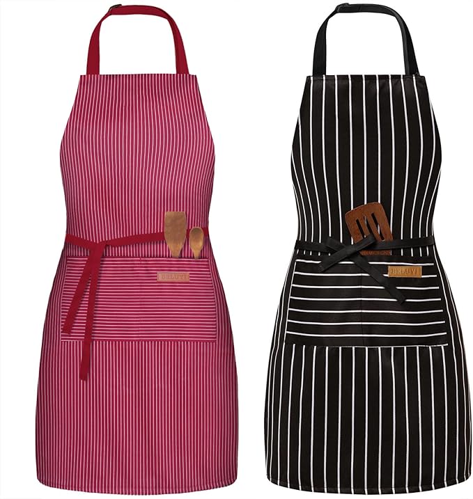 BeLuyi 2 Pack Adjustable Bib Apron by BELUYI