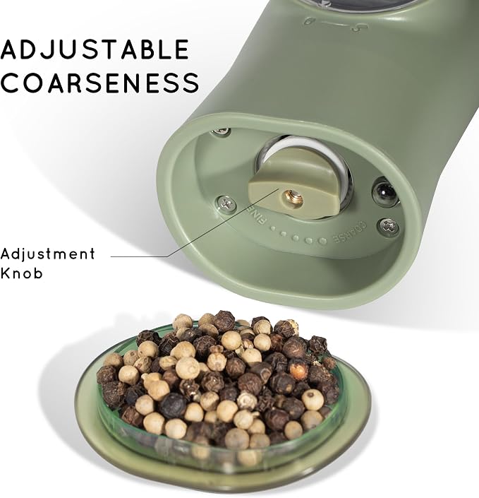 Flendy Gravity Electric Salt and Pepper Grinder Set Rechargeable, Automatic - Image 6