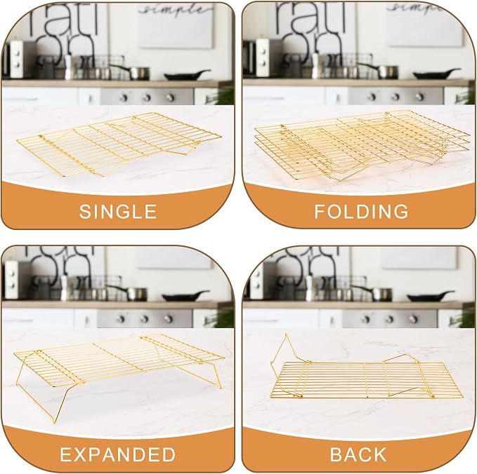 Cooling Rack for Baking 3 Tiers, Stainless Steel Baking Cooking Cooling Racks - Image 4