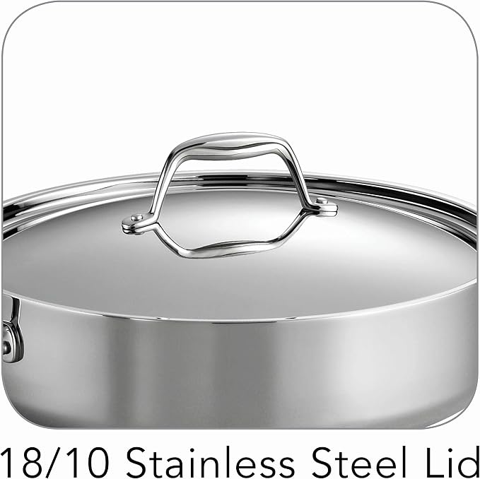 Tramontina Signature Tri-Ply Clad Stainless Steel 6-Quart Saute Pan - Image 4