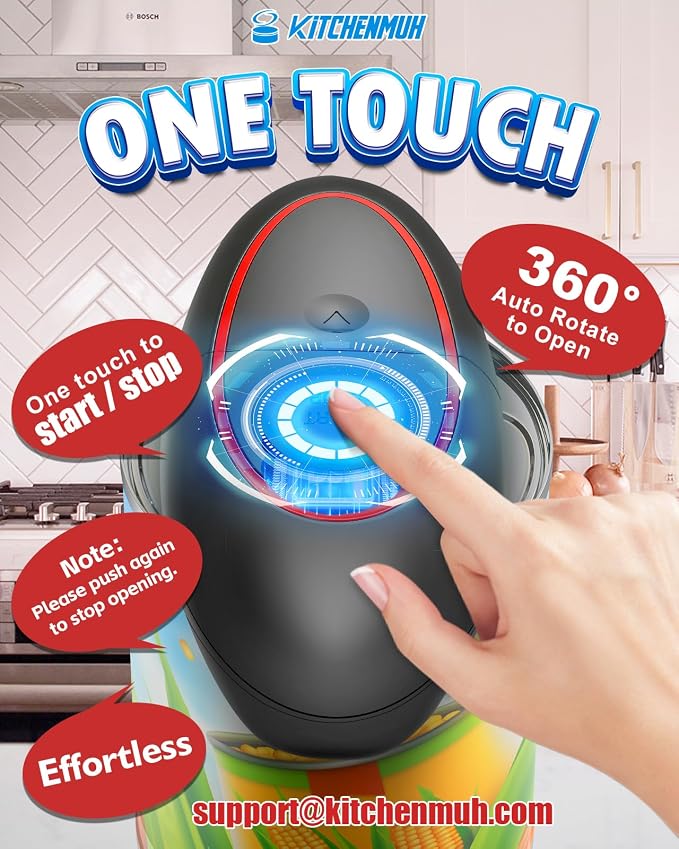 One Touch Electric Can Opener Fits Almost All Can Sizes - Image 3