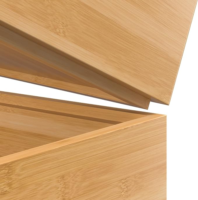 VeyFey Silverware Tray for Drawer, Stackable Kitchen Bamboo Drawer Organizer 9" - Image 5