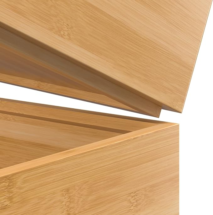 VeyFey Silverware Tray for Drawer, Stackable Kitchen Bamboo Drawer Organizer - Image 4