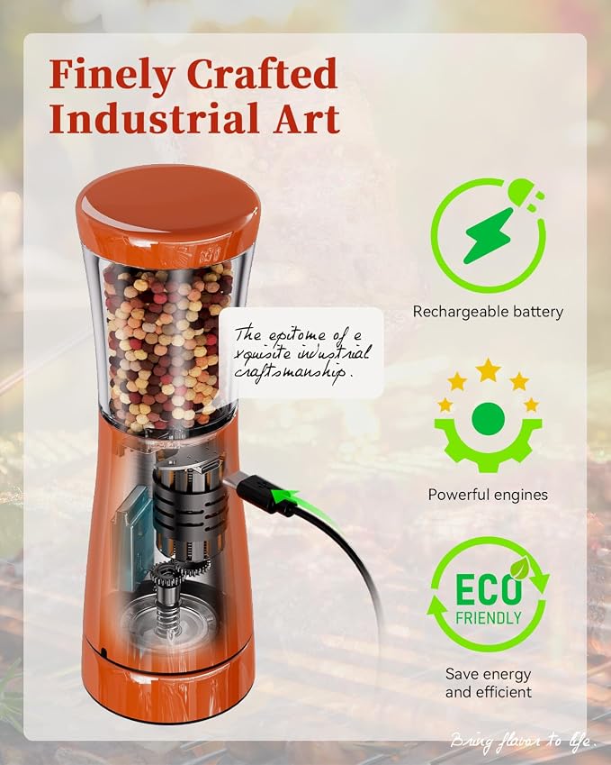 Electric Salt and Pepper Grinder Set - Image 4