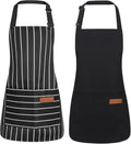 2 Pack Stripes Kids Apron, Kids Cooking Aprons by XLSXEXCL