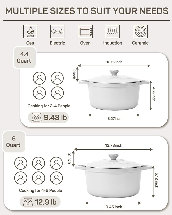Ciwete 6 QT Dutch Oven Pot - Image 7