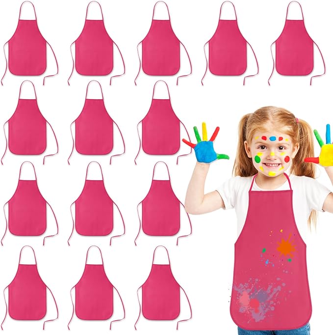 KUUQA 16/24/30/36/40Pcs Kids Apron Painting Aprons by KUUQA