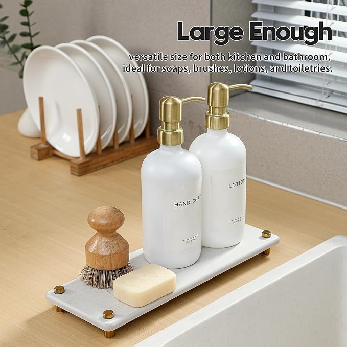 Razborci Water Absorbing Stone Sink Caddy Kitchen Sink Organizer Tray, - Image 2