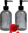 Gray Glass Soap Dispenser Set by YYTSGG