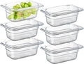 CURTA 6-Pack 1/9 Size 2.5" Deep NSF Polycarbonate Food Pans | Dishwasher & by CURTA
