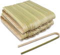 Mini Bamboo Tongs Disposable 100 Pcs 6.2 Inch Long Wooden Tongs by Uprony