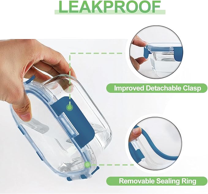 HOMBERKING Glass Food Storage Containers - Image 4