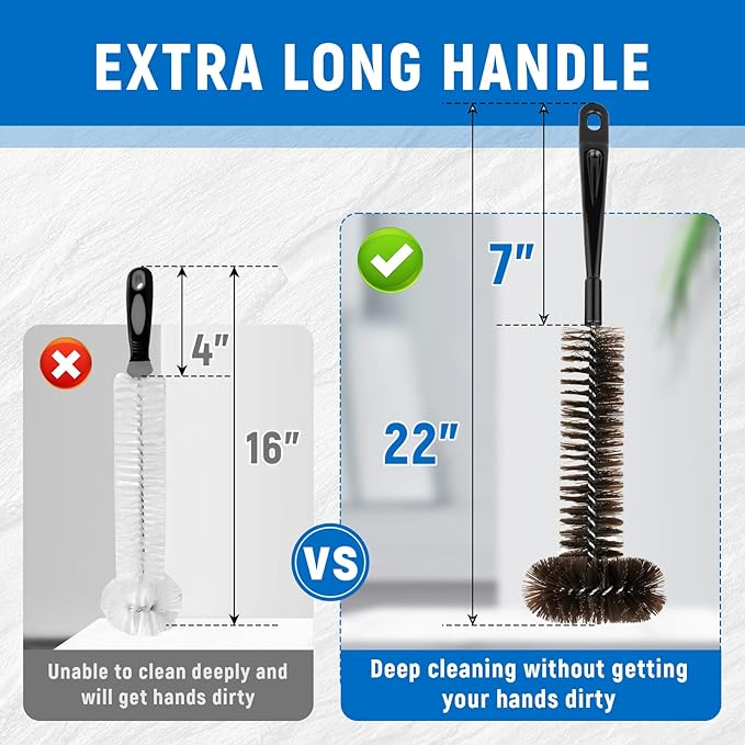 Garbage Disposal Cleaner Brush, Extra Long Handle - Image 4