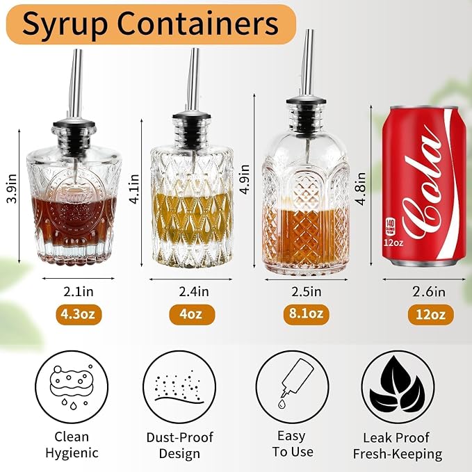Syrup Bottle Set of 3 - Image 2