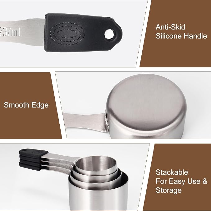 Magnetic Measuring cups and spoons Set, 5 Stainless Steel Magnetic Measuring - Image 6