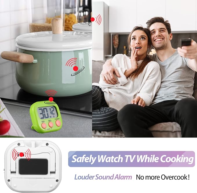 Weewooday 24 Pcs Digital Kitchen Timer Magnetic Timer Bulk On/Off Switch Minute - Image 3