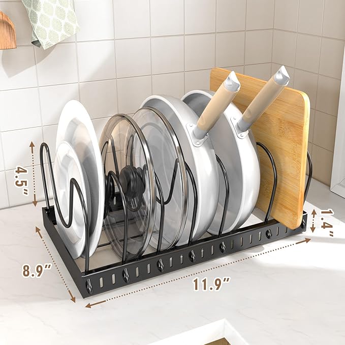 2PACK Pot Lid Organizers Inside Cabinet - Image 5