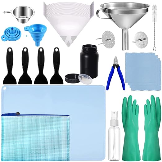 LCD 3D Printer Accessories Resin Tool Kit Includes Stainless Steel Funnel by ELITECTK