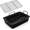 TeamFar Roasting Pan, 16’’ Nonstick Deep Lasagna Brownie Turkey Pan by TeamFar