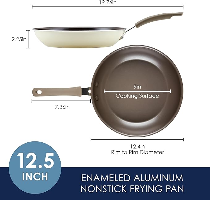 Rachael Ray Cook + Create Nonstick Frying Pan/Skillet, 12.5 Inch - Image 2