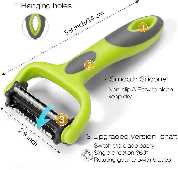 Senbowe Julienne Peeler, Potato Vegetable Peeler - Image 2
