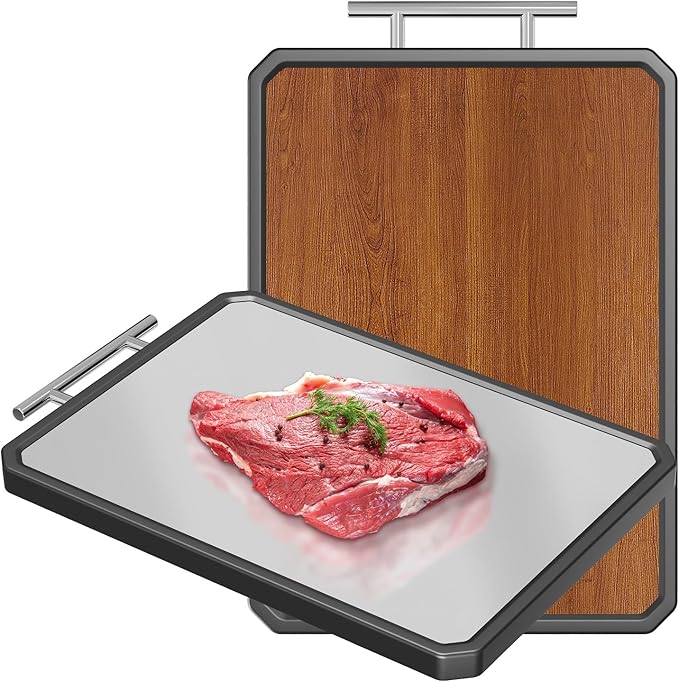 Wood Cutting Board with Handle, Double Sided Cutting Board by NewEnglandStories