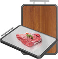 Wood Cutting Board with Handle, Double Sided Cutting Board by NewEnglandStories