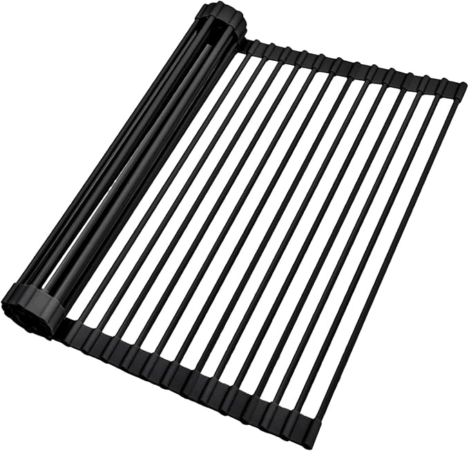 Ohuhu Over The Sink Dish Drainer Drying Rack, 17.6" W x 15.4" L Roll Up Dish by Ohuhu