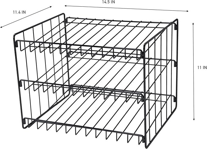 Kitchen Details 3 Tier Can Storage Organizer Rack in Black - Image 3