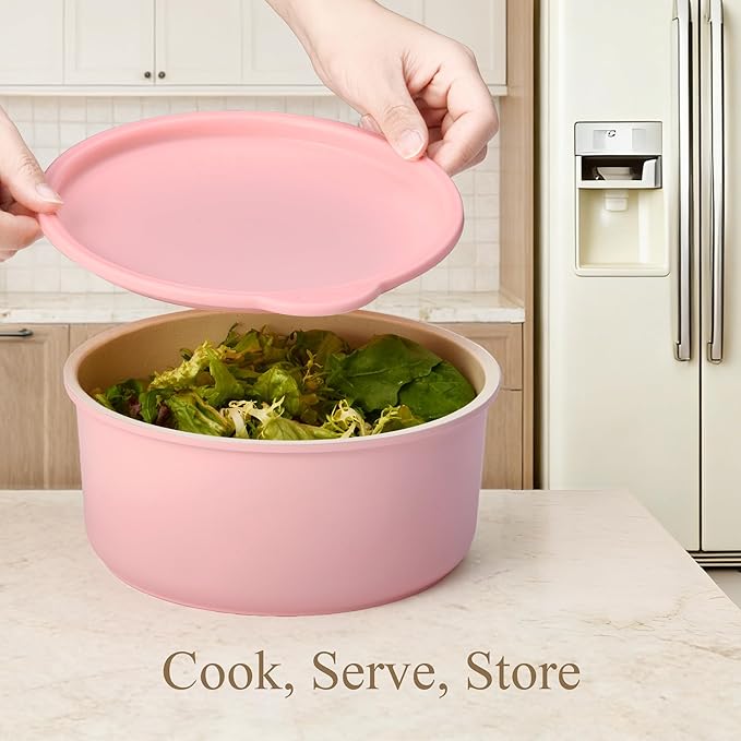 CAROTE Pots and Pans Set, Nonstick Cookware Set Detachable Handle, RV Cookware - Image 6