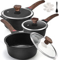 VINCHEF Sauce Pan Set with Lid 10PCS, 2QT+3QT+4QT Non Stick Sauce Pots Cooking by VINCHEFMeetBetterLife