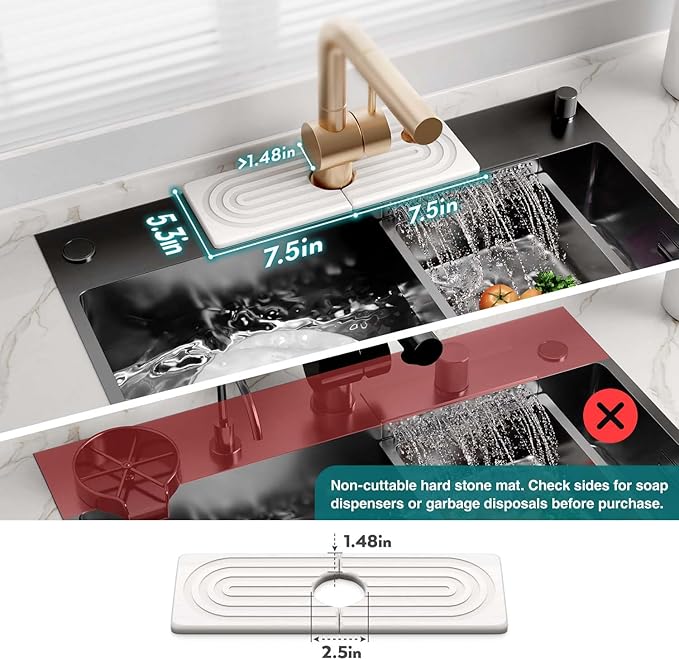 eormoe Faucet Mat for Kitchen Sink - Image 2