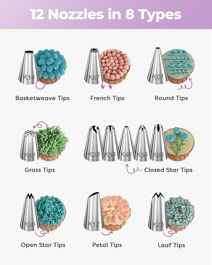 Kootek 71PCs Cake Decorating Kit, Baking Supplies Tools - Image 2