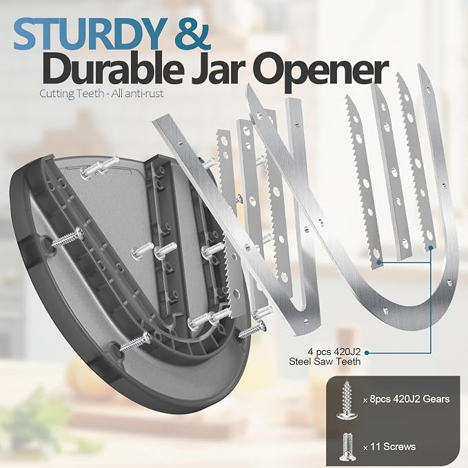 Mount-on Cabinet Jar Opener for Weak Hands, Seniors - Image 3