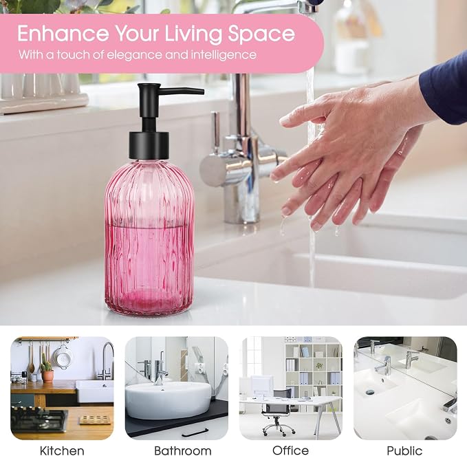 Topsky Stripe Glass Soap Dispenser - Image 6