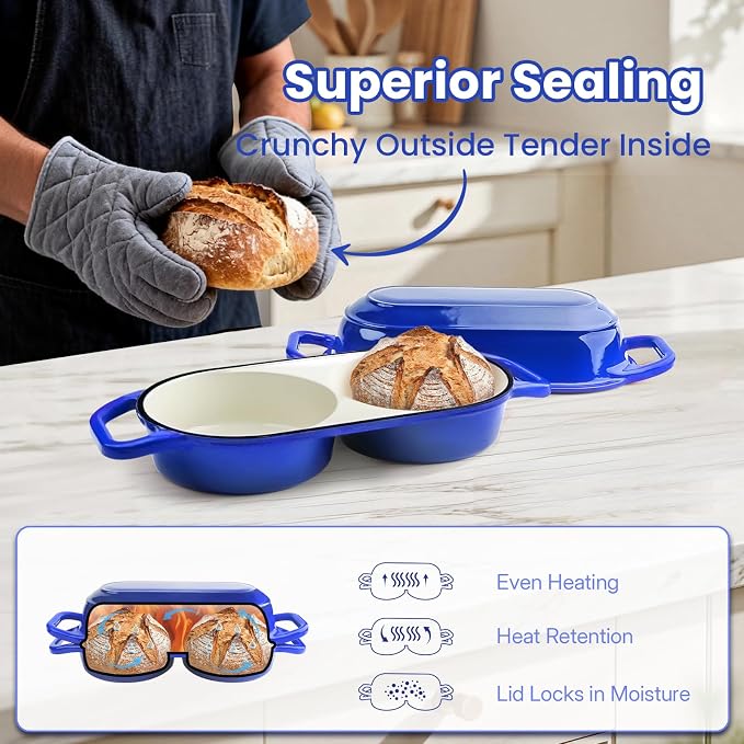 YONILL Mini Double Dutch Oven for Sourdough Bread Baking - Image 4