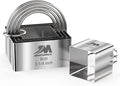 Square Biscuit Cutter Set 1.75inch 2inch 2.25inch 2.75inch 3.25inch, Stainless by MJINGMEI